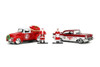 Mr. & Mrs. Santa Claus Twin Pack, Red/White - Jada Toys 34441 - Diecast Model Toy Car