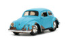 Volkswagen Beetle (Weathered) & Stitch Figure, Blue - Jada Toys 33251 - 1/32 scale Diecast Car