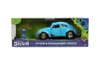Volkswagen Beetle (Weathered) & Stitch Figure, Blue - Jada Toys 33251 - 1/32 scale Diecast Car