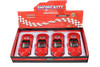 Showcasts Porsche Carrera GT Diecast Car Set - Box of 4 in Red 1/24 scale Diecast Model Cars