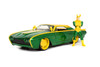 1963 Ford Thunderbird w/ Loki Figure, Marvel Cars - Jada Toys 33357 - 1/24 scale Diecast Car