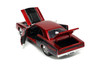 1970 Plymouth RoadRunner, Candy Red w/Flames - Jada Toys 33866 - 1/24 scale Diecast Model Toy Car