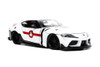 2020 Toyota Supra w/ Rick Hunter Figurine, White - Jada Toys 33685 - 1/24 scale Diecast Car