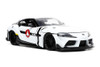 2020 Toyota Supra w/ Roy Focker Figurine, White - Jada Toys 33682 - 1/24 scale Diecast Car