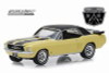 1967 Ford Mustang Coupe w/a Pair of Skis, Yellow w/Black - Greenlight 30007 - 1/64 Diecast Car