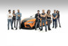 Car Meet 3 Figure 2, Black - American Diorama 76427 - 1/24 scale Figurine - Diorama Accessory