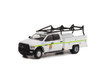 2018 Dodge Ram 3500 Dually Service Bed Truck, White - Greenlight 46100E - 1/64 scale Diecast Car