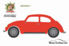Volkswagen Beetle, Garbage Pail Kids- Redwood Ralph - Greenlight 54010D/48 - 1/64 scale Diecast Model Toy Car