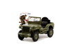 1945 Willys MB Jeep, Matte Green - Greenlight 54060A/48 - 1/64 scale Diecast Model Toy Car