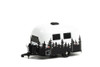 1961 Airstream 16’ Bambi Travel Trailer, White - Greenlight 34120E - 1/64 scale Diecast Car