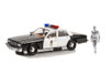 1987 Chevy Caprice Metropolitan Police w/ T-1000 Android Figure, The Terminator 2 - Greenlight 19105 - 1/18 Scale Diecast Car