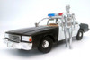 1987 Chevy Caprice Metropolitan Police w/ T-1000 Android Figure, The Terminator 2 - Greenlight 19105 - 1/18 Scale Diecast Car