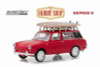 1962 Volkswagen Type 3 Squareback w/Surfboards, Red - Greenlight 97050A - 1/64 Diecast Car