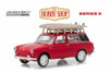 1962 Volkswagen Type 3 Squareback w/Surfboards, Red - Greenlight 97050A - 1/64 Diecast Car