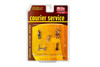 Courier Service Figure Set, Multi- - American Diorama AD-76495MJ - 1/64 Scale Diorama Accessory