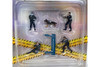 Police Line ll Figure Set, Multi- - American Diorama AD-76497MJ - 1/64 Scale Diorama Accessory