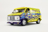 1976 Chevy G-Series Van, Yellow /Blue Flames - Acme A1802101 - 1/18 Scale Diecast Model Toy Car