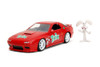 1985 Mazda RX-7 RHD w/ Trix Rabbit Diecast Figure, Red - Jada Toys 32199 - 1/24 scale Diecast Car