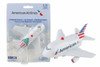 American Airlines Pullback Plane with Light and Sound, White - Daron TT329-1 - Plastic Toy Plane
