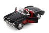 1957 Chevy Corvette Convertible, Black - Welly 29393 - 1/24 scale Diecast Model  Car