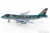Happy Holidays Turbo Jet, Green & Gray - Showcasts 981DF Diecast Toy Pull-back plane