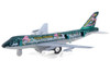 Happy Holidays Turbo Jet, Green & Gray - Showcasts 981DF Diecast Toy Pull-back plane