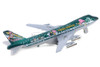 Happy Holidays Turbo Jet, Green & Gray - Showcasts 981DF Diecast Toy Pull-back plane