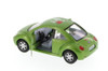 I Love New York Volkswagen New Beetle Hard Top, Green - Kinsmart 5028D-ILNY - 1/32 Scale Diecast Model Toy Car
