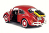 1966 Volkswagen Beetle w/ Rack & Bottles Coca Cola, Red - Motorcity Classics 424067 - 1/24 Scale Diecast Model Toy Car