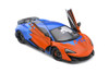 2019 McLaren 600LT Coupe, Orange and Blue - Solido S1804503 - 1/18 Scale Diecast Model Toy Car