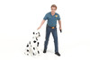 Firefighters - Fire Dog Training, American Diorama 76420 - 1/24 Scale Figurine - Diorama Accessory