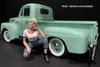 Car Girl in Tee Michelle Figure, White and Blue - American Diorama 38237 - 1/18 scale Figurine - Diorama Accessory