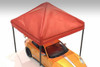 Canopy Set, Black Frame w/Red Cover - American Diorama 38348 - 1/24 scale Figurine - Diorama Accessory