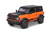 Diecast Car w/Display Case - 2021 Ford Bronco Badlands, Black /Orange - Maisto 32272OR - 1/24 scale Diecast Model Toy Car