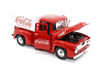 Diecast Car w/Display Case - 1955 Ford F-100 Pickup with Canopy, Coca-Cola - Motor City Classics 424050 - 1/24 Scale Diecast Car