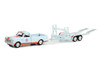 1968 Chevy C-10 Shortbed Pickup & Tandem Trailer - Greenlight 32270A/24 - 1/64 Scale Diecast Car