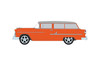 1955 Chevy Handyman Custom Wagon, Orange - Greenlight 37260A/48 - 1/64 Scale Diecast Model Toy Car