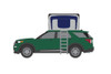 2022 Ford Explorer Limited w/ Rooftop Tent, Dark Green - Greenlight 38030F - 1/64 Scale Diecast Car