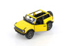 2022 Ford Bronco Open Top, Yellow - Kinsmart 5438DA/B - 1/34 Scale Diecast Model Toy Car