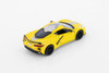 2021 Chevy Corvette Stingray C8, Yellow - Kinsmart 5432DF - 1/36 Scale Diecast Model Toy Car