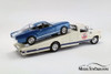1970 Ford Ramp Truck Shelby, White with Blue - Acme A1801404 - 1/18 Scale Diecast Model Toy Car