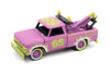 1965 Chevy Truck Tow Truck, Matte Purple - Johnny Lightning JLSP209 - 1/64 Scale Diecast Car