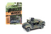 M1025 HMMWV Armament Carrier HUMVEE 4-CT Armored Fastback, Battle Worn Camo Green - Johnny Lightning - 1/64 scale Diecast Model Toy Car