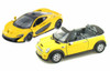 McLaren P1 and Mini Cooper S Convertible, Yellow - Two 5 Inch Diecast Cars