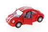 I Love New York Volkswagen New Beetle Hard Top, SET OF 4 -  Kinsmart 5028W-ILNY - 1/32 Scale Diecast Model Toy Cars