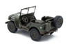 1941 Chevy Military Flatbed w/ Jeep Willys, Green - New Ray SS-61053B - 1/32 scale Diecast Car