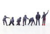 Formula One F1 Pit Crew Team Blue Set III, Blue - American Diorama 76558 - 1/18 Scale Figurine