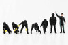 Formula One F1 Pit Crew Team Black Set III, Black - American Diorama 76557 - 1/18 Scale Figurine