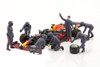 Formula One F1 Pit Crew Team Blue Set III, Blue - American Diorama 38390 - 1/43 Scale Figurines