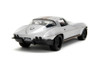 1966 Chevy Corvette, Silver - Jada Toys 34208/4 - 1/24 Scale Diecast Model Toy Car